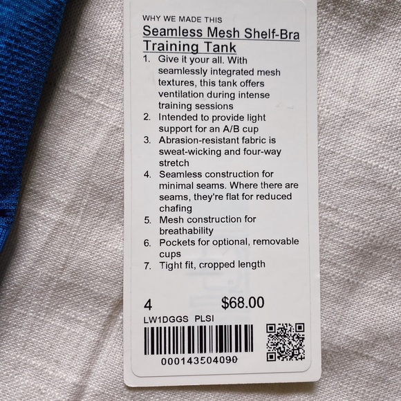 Lululemon seamless mesh shelf-bra training tank - Picture 3 of 3